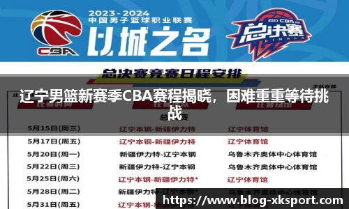 辽宁男篮新赛季CBA赛程揭晓，困难重重等待挑战